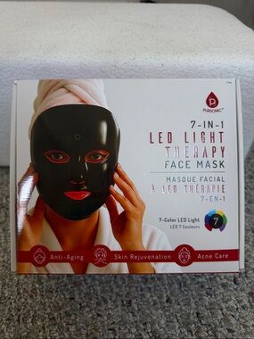 Pursonic 7-in-1 LED Light Therapy Face Mask — Black